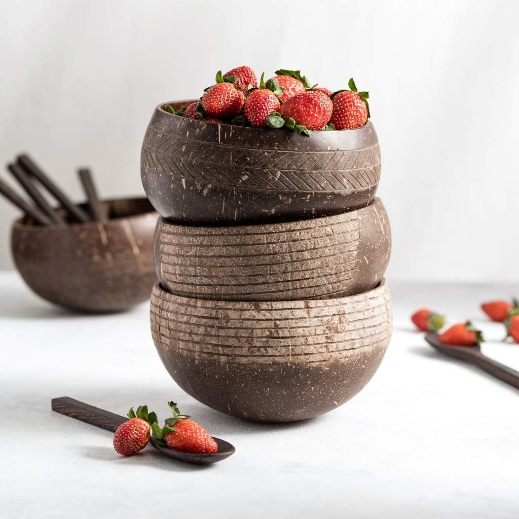 Coconut Bowl and Reclaimed Spoon - Various Designs